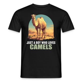Camel Kamele Kamel - Männer T-Shirt - Schwarz - Vorne - AI Model Male 178 light (178cm)