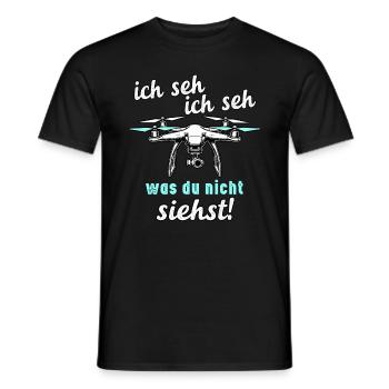 Drohnen - Ich Seh, Ich Seh - Männer T-Shirt - Schwarz - Vorne - AI Model Male 178 light (178cm)