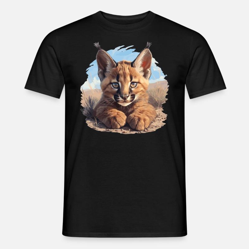 Caracal Karakale Karakal - Männer T-Shirt - Schwarz