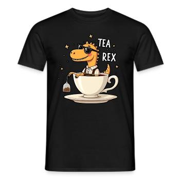 Tea Rex - Männer T-Shirt - Schwarz - Vorne - AI Model Male 178 light (178cm)