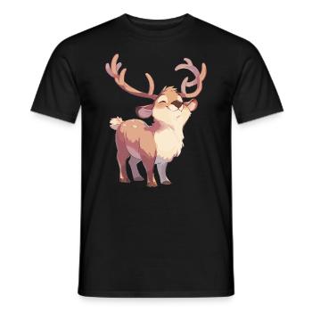 Caribou Karibus Karibu - Männer T-Shirt - Schwarz - Vorne - AI Model Male 178 light (178cm)