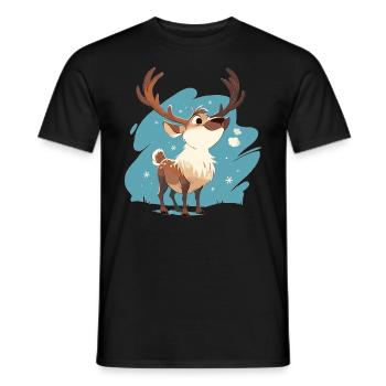 Caribou Karibus Karibu - Männer T-Shirt - Schwarz - Vorne - AI Model Male 178 light (178cm)