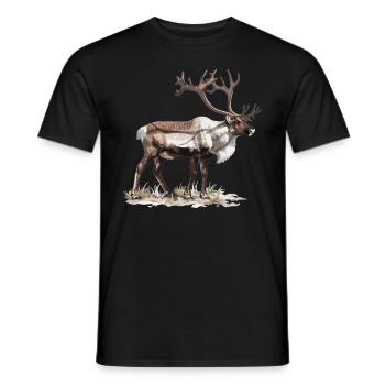 Caribou Karibus Karibu - Männer T-Shirt - Schwarz - Vorne - AI Model Male 178 light (178cm)