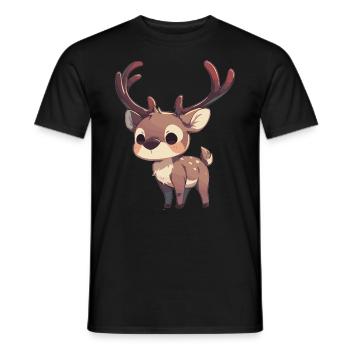Caribou Karibus Karibu - Männer T-Shirt - Schwarz - Vorne - AI Model Male 178 light (178cm)