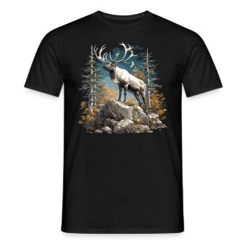 Caribou Karibus Karibu - Männer T-Shirt - Schwarz - Vorne - AI Model Male 178 light (178cm)