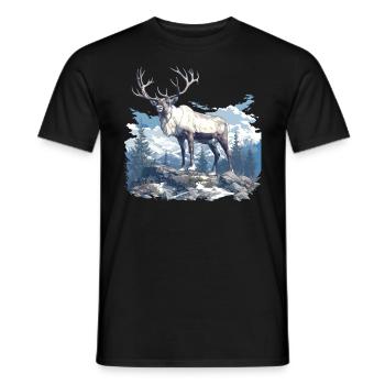 Caribou Karibus Karibu - Männer T-Shirt - Schwarz - Vorne - AI Model Male 178 light (178cm)