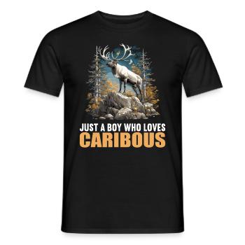 Caribou Karibus Karibu - Männer T-Shirt - Schwarz - Vorne - AI Model Male 178 light (178cm)