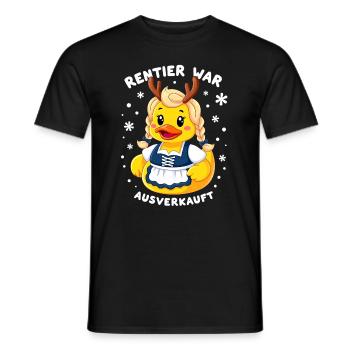 Rentier war ausverkauft - Männer T-Shirt - Schwarz - Vorne - AI Model Male 178 light (178cm)