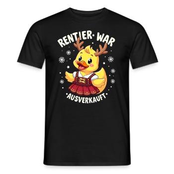 Rentier war ausverkauft - Männer T-Shirt - Schwarz - Vorne - AI Model Male 178 light (178cm)
