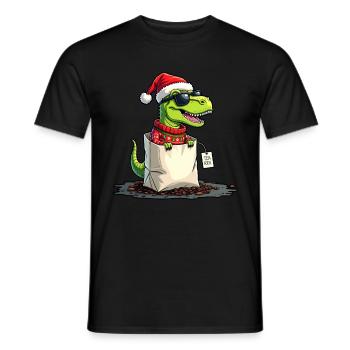 Tea Rex Dinosaurier Weihnachten Tee - Männer T-Shirt - Schwarz - Vorne - AI Model Male 178 light (178cm)