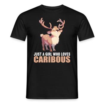 Caribou Karibus Karibu - Männer T-Shirt - Schwarz - Vorne - AI Model Male 178 light (178cm)
