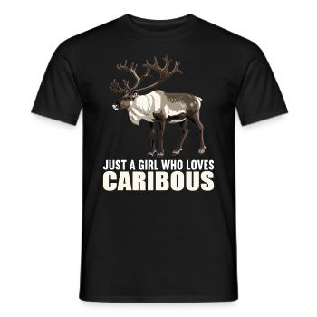 Caribou Karibus Karibu - Männer T-Shirt - Schwarz - Vorne - AI Model Male 178 light (178cm)