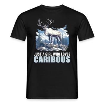 Caribou Karibus Karibu - Männer T-Shirt - Schwarz - Vorne - AI Model Male 178 light (178cm)