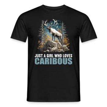 Caribou Karibus Karibu - Männer T-Shirt - Schwarz - Vorne - AI Model Male 178 light (178cm)