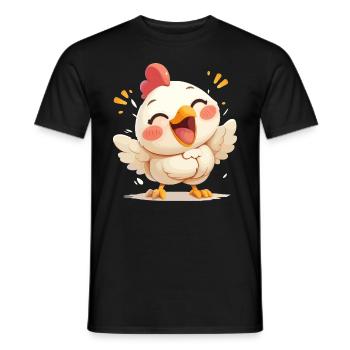 Rooster Hähne Hahn - Männer T-Shirt - Schwarz - Vorne - AI Model Male 178 light (178cm)