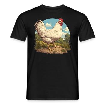 Rooster Hähne Hahn - Männer T-Shirt - Schwarz - Vorne - AI Model Male 178 light (178cm)