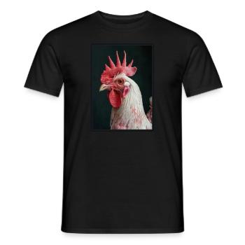 Rooster Hähne Hahn - Männer T-Shirt - Schwarz - Vorne - AI Model Male 178 light (178cm)