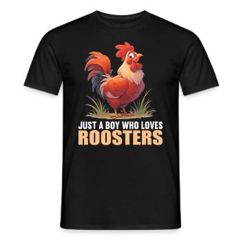 Rooster Hähne Hahn - Männer T-Shirt - Schwarz - Vorne - AI Model Male 178 light (178cm)