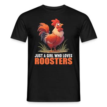 Rooster Hähne Hahn - Männer T-Shirt - Schwarz - Vorne - AI Model Male 178 light (178cm)