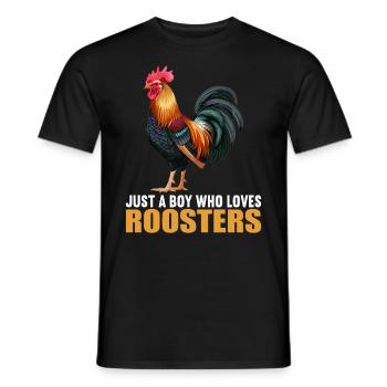 Rooster Hähne Hahn - Männer T-Shirt - Schwarz - Vorne - AI Model Male 178 light (178cm)