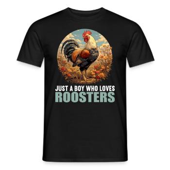 Rooster Hähne Hahn - Männer T-Shirt - Schwarz - Vorne - AI Model Male 178 light (178cm)