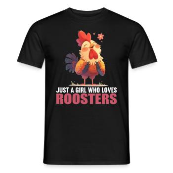 Rooster Hähne Hahn - Männer T-Shirt - Schwarz - Vorne - AI Model Male 178 light (178cm)