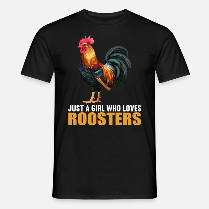 Rooster Hähne Hahn - Männer T-Shirt - Schwarz