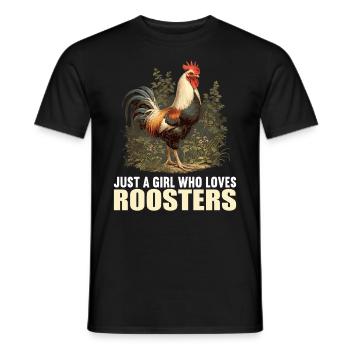 Rooster Hähne Hahn - Männer T-Shirt - Schwarz - Vorne - AI Model Male 178 light (178cm)