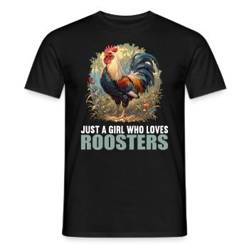 Rooster Hähne Hahn - Männer T-Shirt - Schwarz - Vorne - AI Model Male 178 light (178cm)