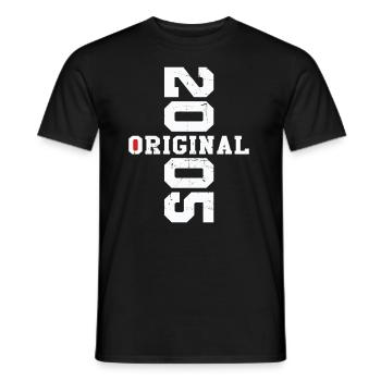 Original 2005 Rétro Cadeau d Anniversaire 20 ans - T-shirt homme - noir - Devant - AI Model Male 178 light (178cm)