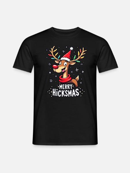 Weihnachten Rentier Rudolph - Männer T-Shirt - Schwarz