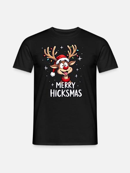 Weihnachten Rentier Rudolph - Männer T-Shirt - Schwarz