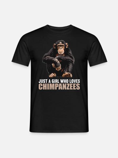 Chimpanzee Schimpansen Schimpanse - Men's T-Shirt - black