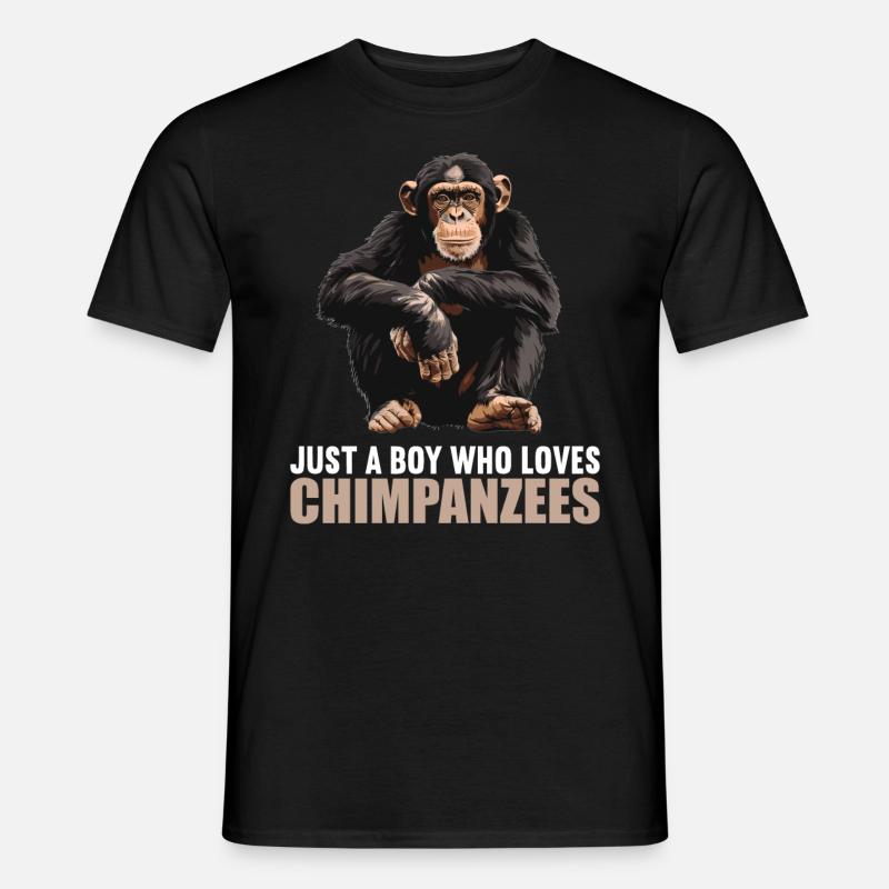 Chimpanzee Schimpansen Schimpanse - Men’s T-shirt - black