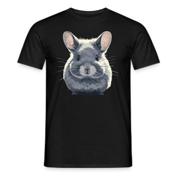 Chinchillas Chinchilla - Männer T-Shirt - Schwarz - Vorne - AI Model Male 178 light (178cm)