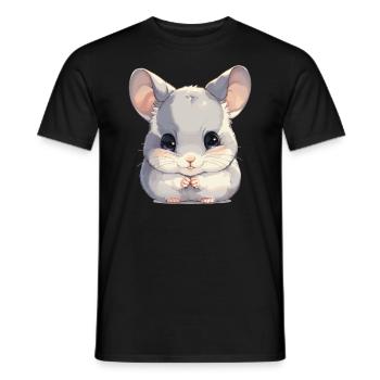 Chinchillas Chinchilla - Männer T-Shirt - Schwarz - Vorne - AI Model Male 178 light (178cm)