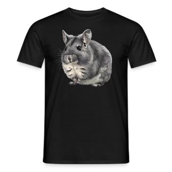 Chinchillas Chinchilla - Männer T-Shirt - Schwarz - Vorne - AI Model Male 178 light (178cm)