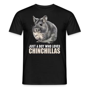 Chinchillas Chinchilla - Männer T-Shirt - Schwarz - Vorne - AI Model Male 178 light (178cm)