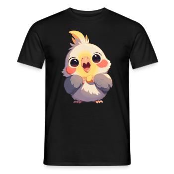 Cockatiel Nymphensittiche Nymphensittich - Männer T-Shirt - Schwarz - Vorne - AI Model Male 178 light (178cm)