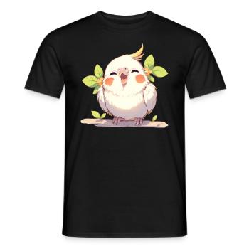 Cockatiel Nymphensittiche Nymphensittich - Männer T-Shirt - Schwarz - Vorne - AI Model Male 178 light (178cm)