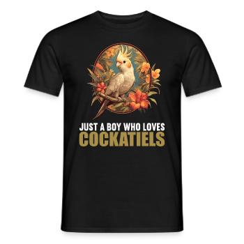Cockatiel Nymphensittiche Nymphensittich - Männer T-Shirt - Schwarz - Vorne - AI Model Male 178 light (178cm)