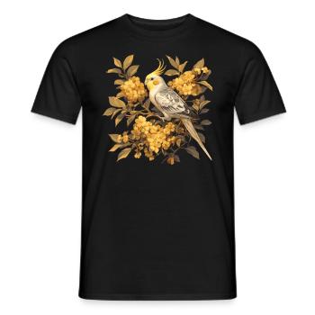 Cockatiel Nymphensittiche Nymphensittich - Männer T-Shirt - Schwarz - Vorne - AI Model Male 178 light (178cm)