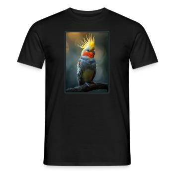 Cockatiel Nymphensittiche Nymphensittich - Männer T-Shirt - Schwarz - Vorne - AI Model Male 178 light (178cm)