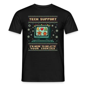 I'm Here To Delete Your Cookies – Holiday Fun - Männer T-Shirt - Schwarz - Vorne - AI Model Male 178 light (178cm)