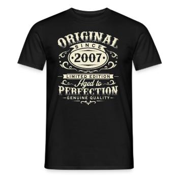 Original 2007 Vintage Rétro Cadeau d’anniversaire - T-shirt homme - noir - Devant - AI Model Male 178 light (178cm)