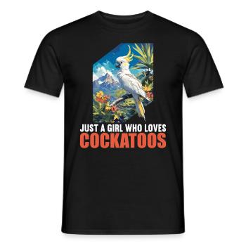 Cockatoo Cockatoos Cockatoo - Men's T-Shirt - black - Front - AI Model Male 178 light (178cm)