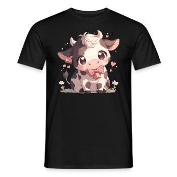 Cows Cow - Men's T-Shirt - black - Front - AI Model Male 178 light (178cm)