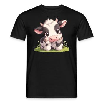 Cows Cow - Men's T-Shirt - black - Front - AI Model Male 178 light (178cm)