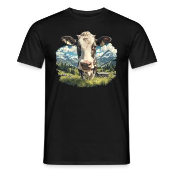 Cows Cow - Men's T-Shirt - black - Front - AI Model Male 178 light (178cm)
