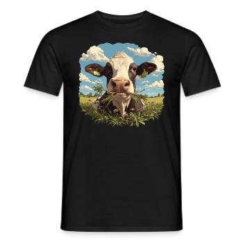 Cows Cow - Men's T-Shirt - black - Front - AI Model Male 178 light (178cm)